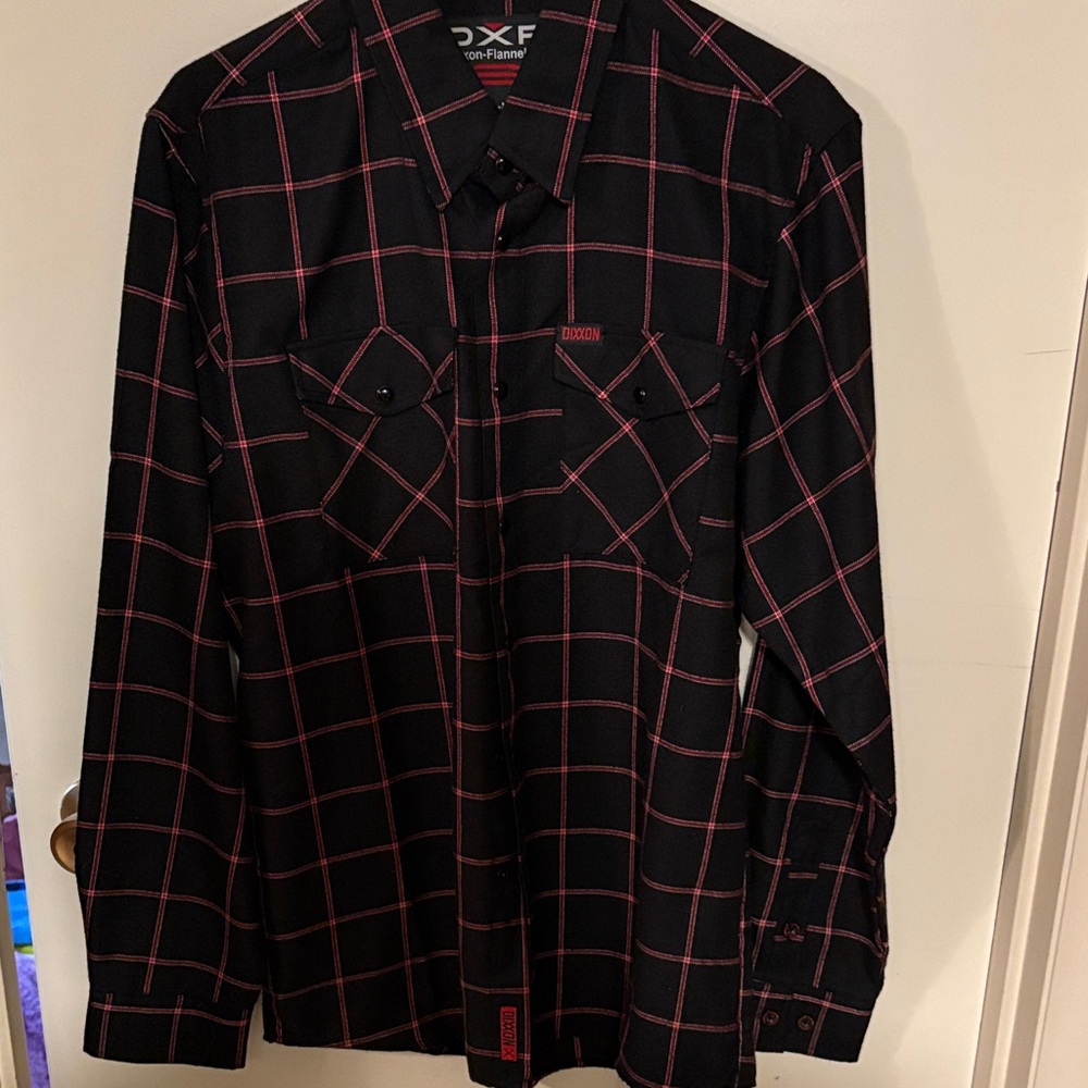 DIXXON Black and Red Checkered Shirt
